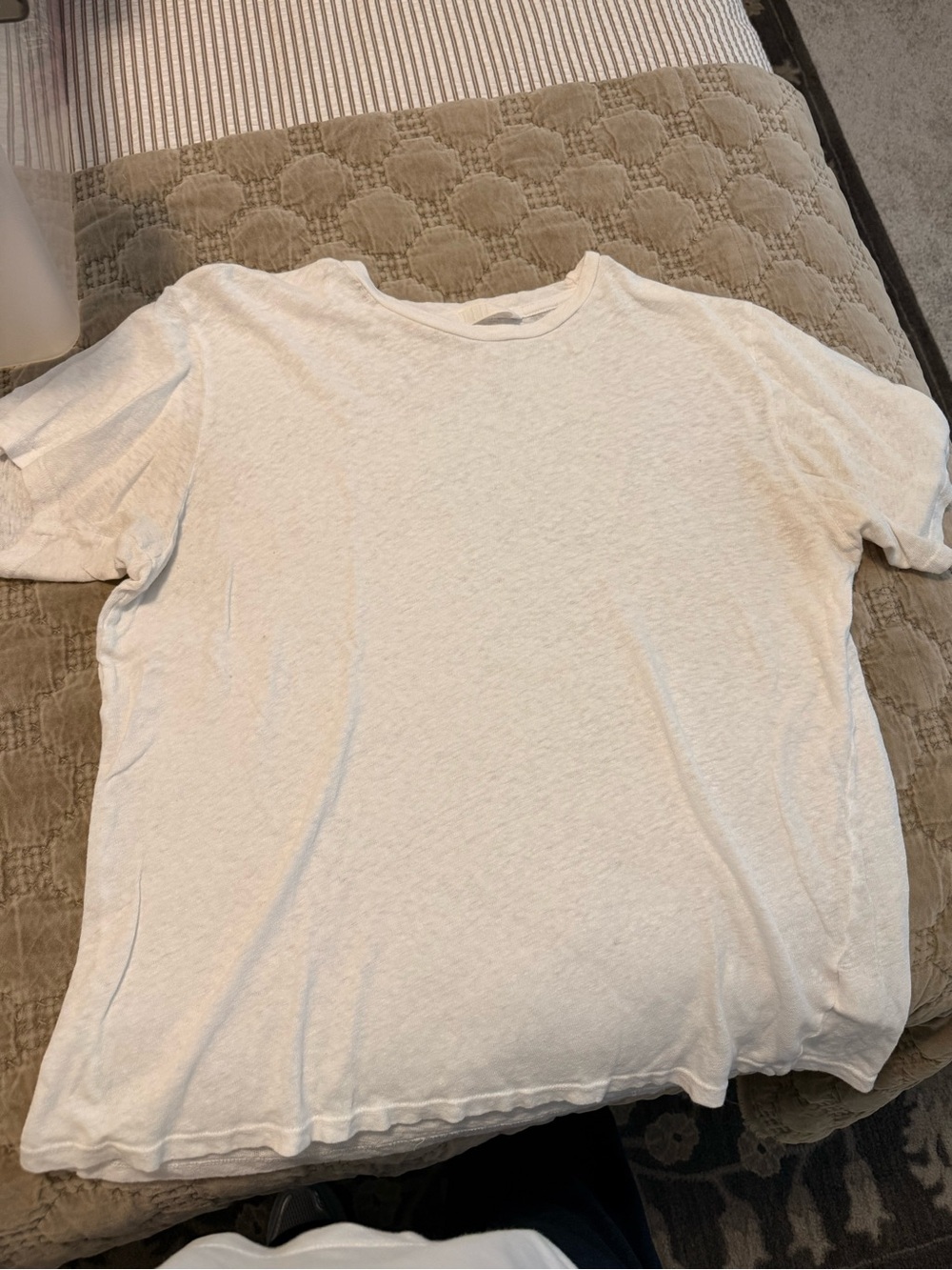MOTHER Short Sleeve Crewneck Tee - Cream White